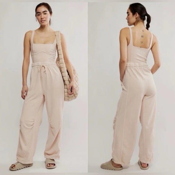 FP Movement by Free People $128 Retail Inbound Onesie in Cashmere Ivory Size XS - Picture 1 of 3